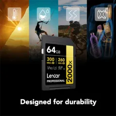 LEXAR 64GB PROFESSIONAL 2000X UHS-II SDXC
