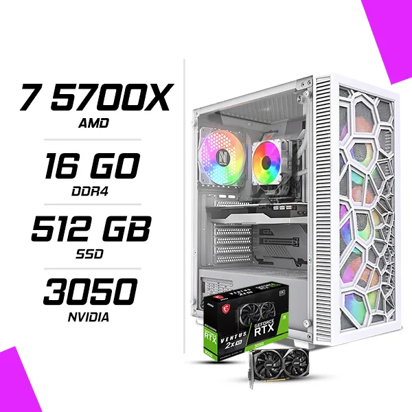 PC Gamer AMD Ryzen 7 5700X MSI RTX 3050 8G