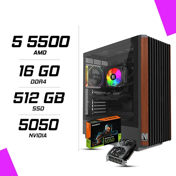 PC Gamer AMD Ryzen 5 5500 RTX 5050 8G