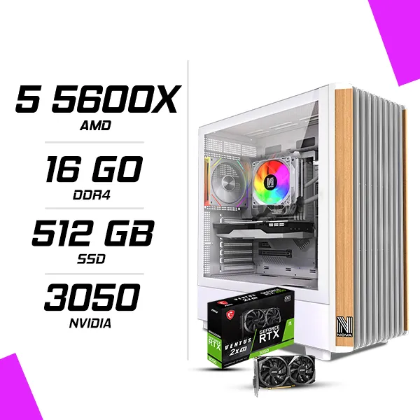 PC Gamer AMD Ryzen 5 5600X MSI RTX 3050 8G