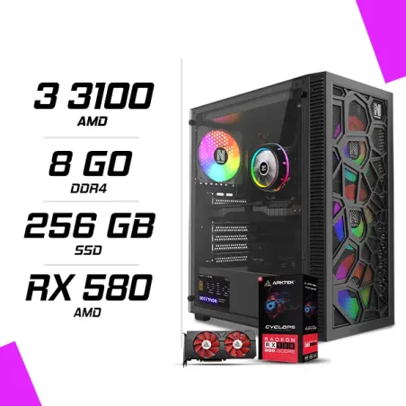 PC Gamer AMD Ryzen 3 3100 RX 580 8GB