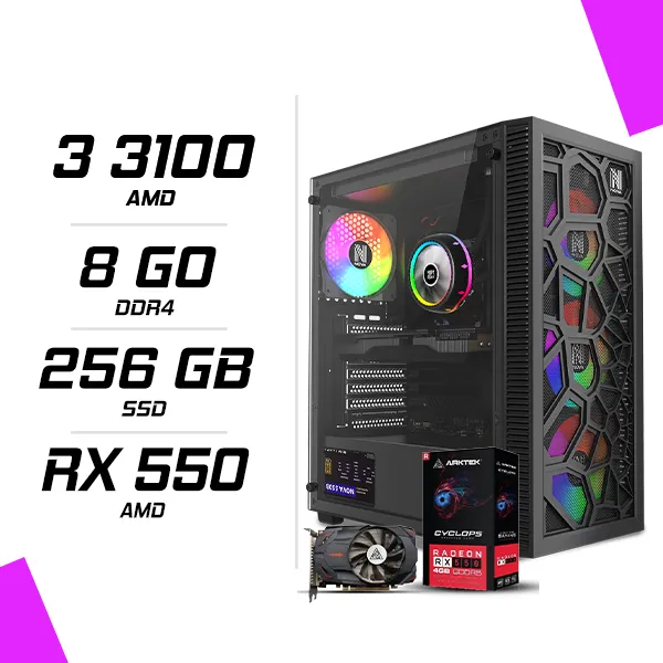 PC Gamer AMD Ryzen 3 3100 RX550 4GB
