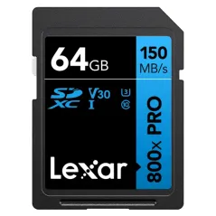 LEXAR 64GB 800X PRO HIGH PERFORMANCE BLUE Series - Carte SD