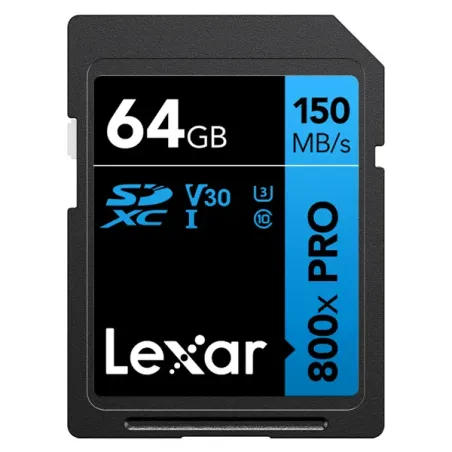 LEXAR 64GB 800X PRO HIGH PERFORMANCE BLUE Series - Carte SD
