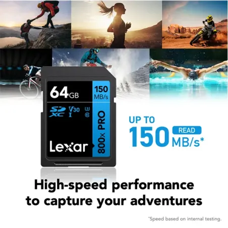 LEXAR 64GB 800X PRO HIGH PERFORMANCE BLUE Series