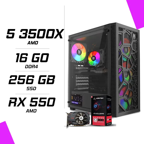 PC Gamer AMD Ryzen 5 3500X RX 550 4GB