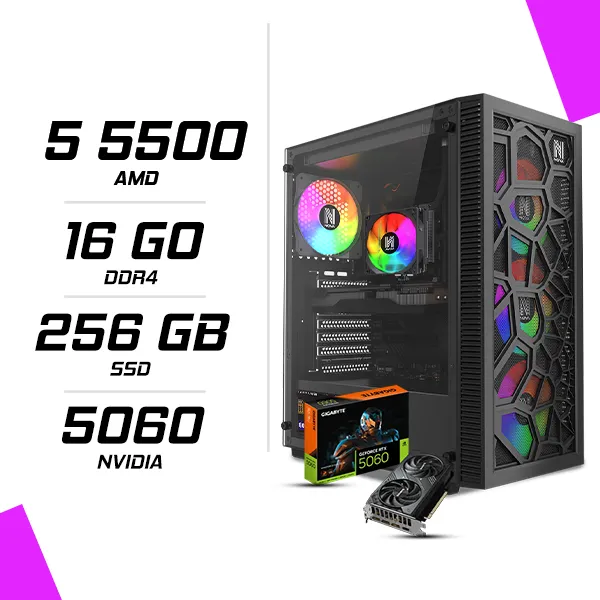 PC Gamer AMD Ryzen 5 5500 RTX 5060 8G