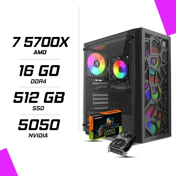 PC Gamer AMD Ryzen 7 5700X RTX 5050 8G