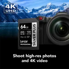 LEXAR 64GB PROFESSIONAL SILVER PLUS UHS-I SDXC