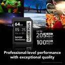 LEXAR 64GB PROFESSIONAL SILVER PLUS UHS-I SDXC