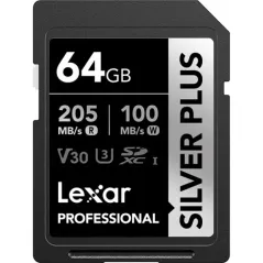 LEXAR 64GB PROFESSIONAL SILVER PLUS UHS-I SDXC