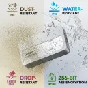 LEXAR 2TB PROFESSIONAL Go PORTABLE SSD avec HUB Gris