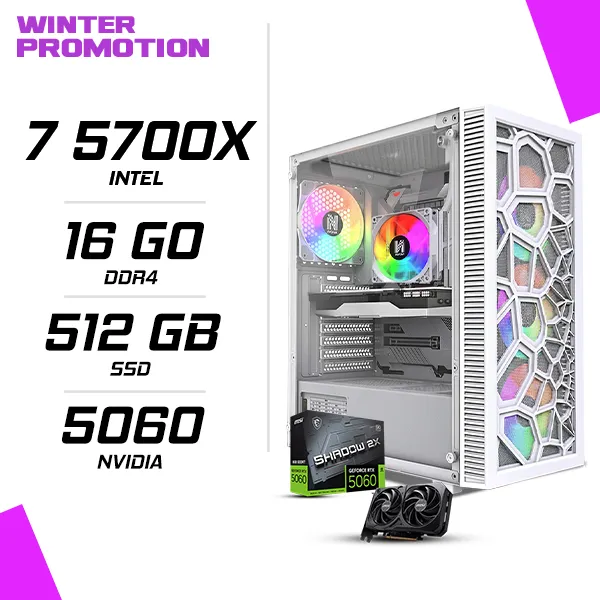 PC Gamer AMD Ryzen 7 5700X MSI RTX 5060 8G