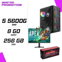 PC Gamer AMD Ryzen 5 5600G + HYBROK HP24IFL120 24 120Hz + HYBROK HPG200