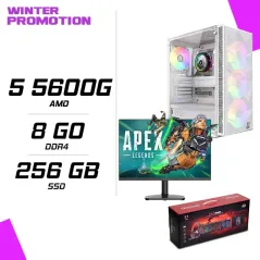 PC Gamer AMD Ryzen 5 5600G + HYBROK HP24IFL120 24" 120Hz + HYBROK HPG200