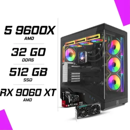 PC Gamer AMD Ryzen 5 9600X RX 9060 XT 16GB