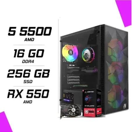 PC Gamer AMD Ryzen 5 5500 RX 550 4GB