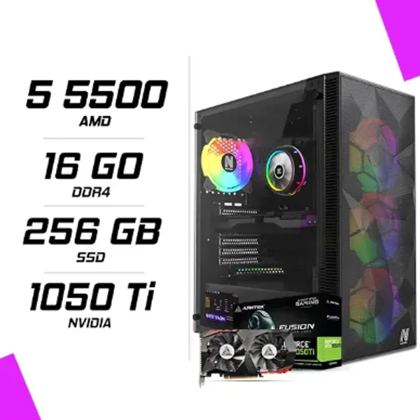 PC Gamer AMD Ryzen 5 5500 GTX 1050 Ti 4GB