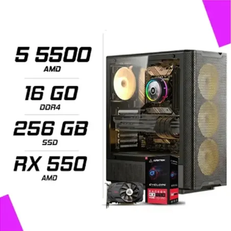 PC Gamer AMD Ryzen 5 5500 RX 550 4GB