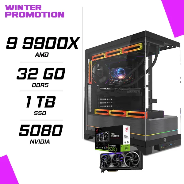 PC Gamer AMD Ryzen 9 9900X ROG Astral RTX 5080 16GB