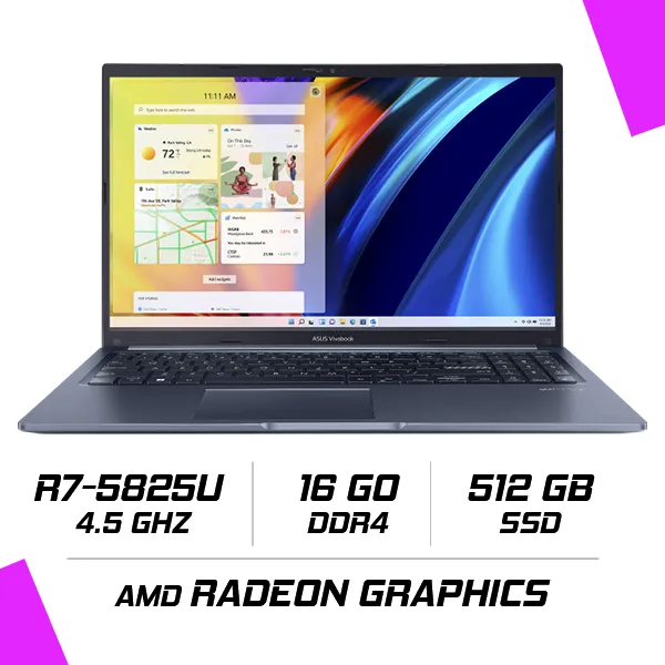 ASUS VIVOBOOK M1502YA AMD Ryzen 7 5825U/16GB DDR4/512GB SSD/15,6″ FHD/Win11