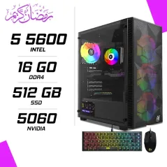 PC Gamer AMD Ryzen 5 5600 RTX 5060 8G + LOGITECH G102 + ESG K4 RGB