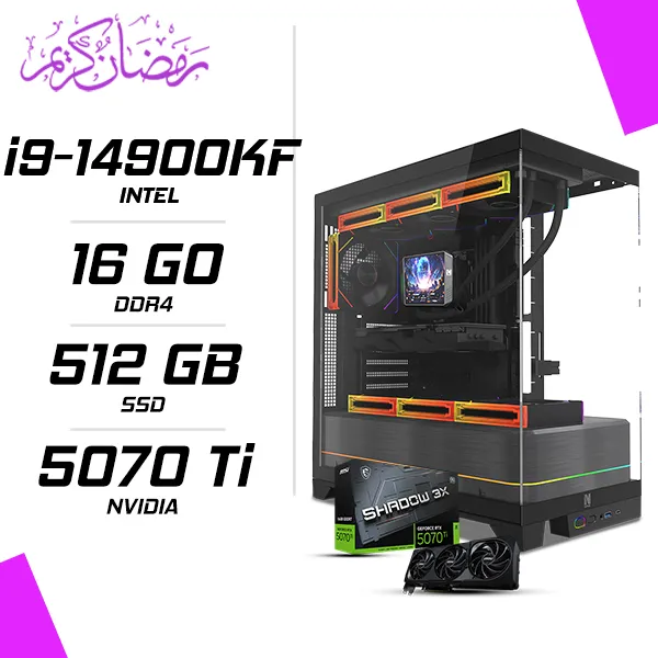 PC Gamer Intel i9-14900KF MSI RTX 5070 Ti 16G