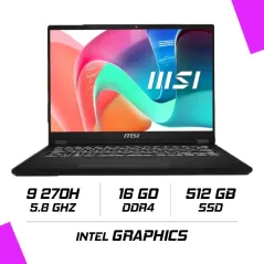 MSI MODERN 14 D2RMG-441MA Intel Core 9 270H/16GB DDR4/512GB SSD/Intel Graphics/14" FHD/W11H - Classic Noir