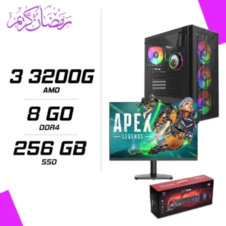 PC Gamer AMD Ryzen 3 3200G + HYBROK HP24IFL120 24" 120Hz + HYBROK HPG200