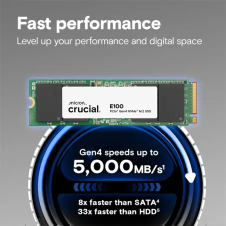CRUCIAL E100 480GB SSD M.2 PCIe NVMe