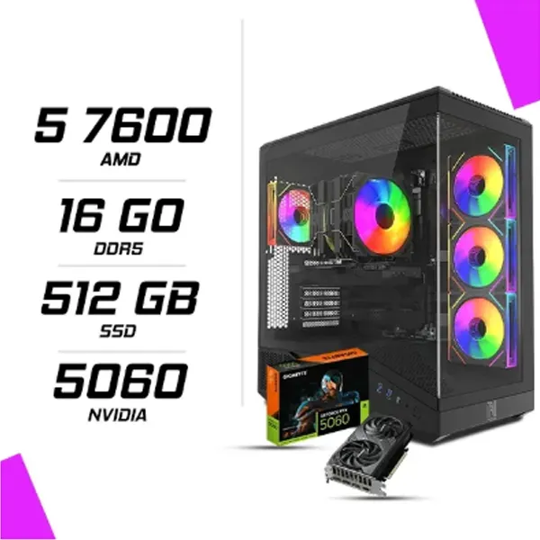 PC Gamer AMD Ryzen 5 7600 RTX 5060 8G
