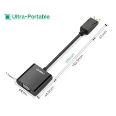 UGREEN DP MALE vers VGA FEMALE CONVERTISSEUR 1080P 60HZ (20415)