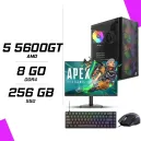 PC Gamer AMD Ryzen 5 5600GT + HYBROK HP24IFL120 24" 120Hz + ESG M2 Flash + NOVA CP68