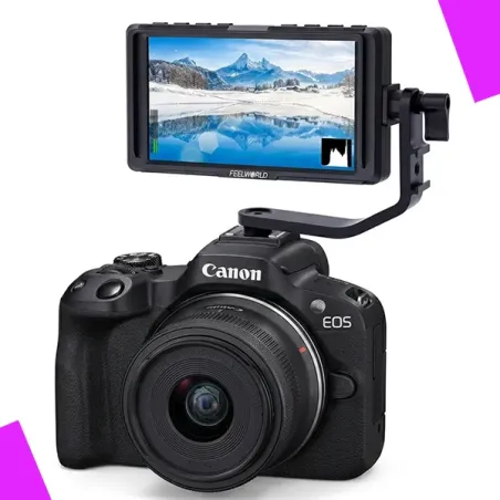 CANON EOS R50 RF-S18-45mm + FEELWORLD F5 4K MONITEUR 5"