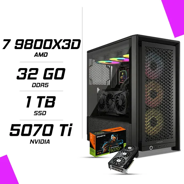 PC Gamer AMD Ryzen 7 9800X3D RTX 5070 Ti 16G