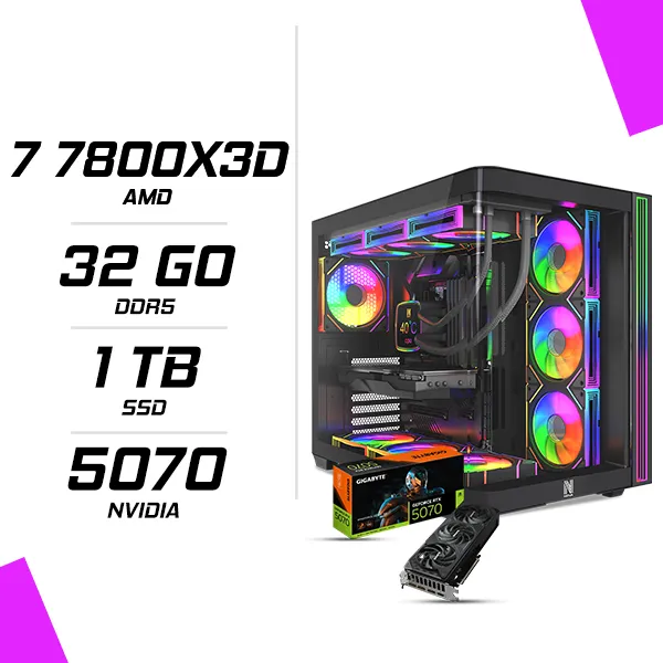 PC Gamer AMD Ryzen 7 7800X3D RTX 5070 12G