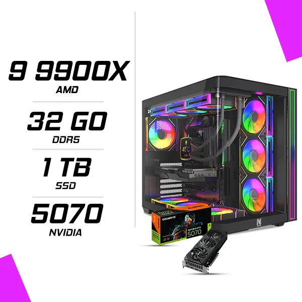 PC Gamer AMD Ryzen 9 9900X RTX 5070 12G