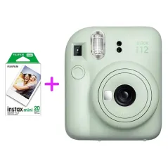 FUJIFILM INSTAX MINI 12 Vert + FUJIFILM FILM INSTAX Mini Eu 2 GLOSSY (10x2pck)