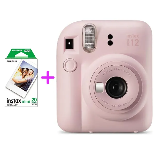FUJIFILM INSTAX MINI 12 Rose + FUJIFILM FILM INSTAX Mini Eu 2 GLOSSY (10x2pck)
