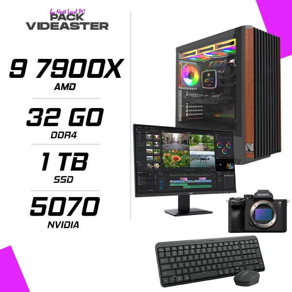 PC Gamer AMD Ryzen 9 7900X RTX 5070 12G + MSI MP273U 27" 60Hz 4K + LOGITECH MK250 + SONY ALPHA 7 IV (ILCE-7M4)