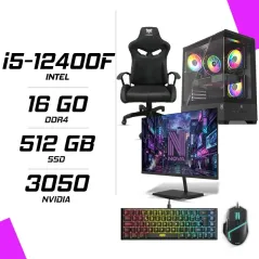 PC Gamer Intel i5-12400F RTX 3050 6G + NOVA N24240 23.8" 240Hz + ESG M2 Flash + ESG K4 RGB + HYBROK FIGHTER