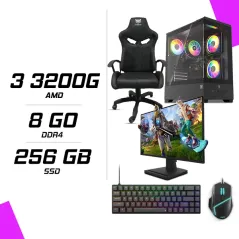 PC Gamer AMD Ryzen 3 3200G + MSI PRO MP252 24.5" 100Hz + ESG M2 Flash + NOVA CP68 + HYBROK FIGHTER