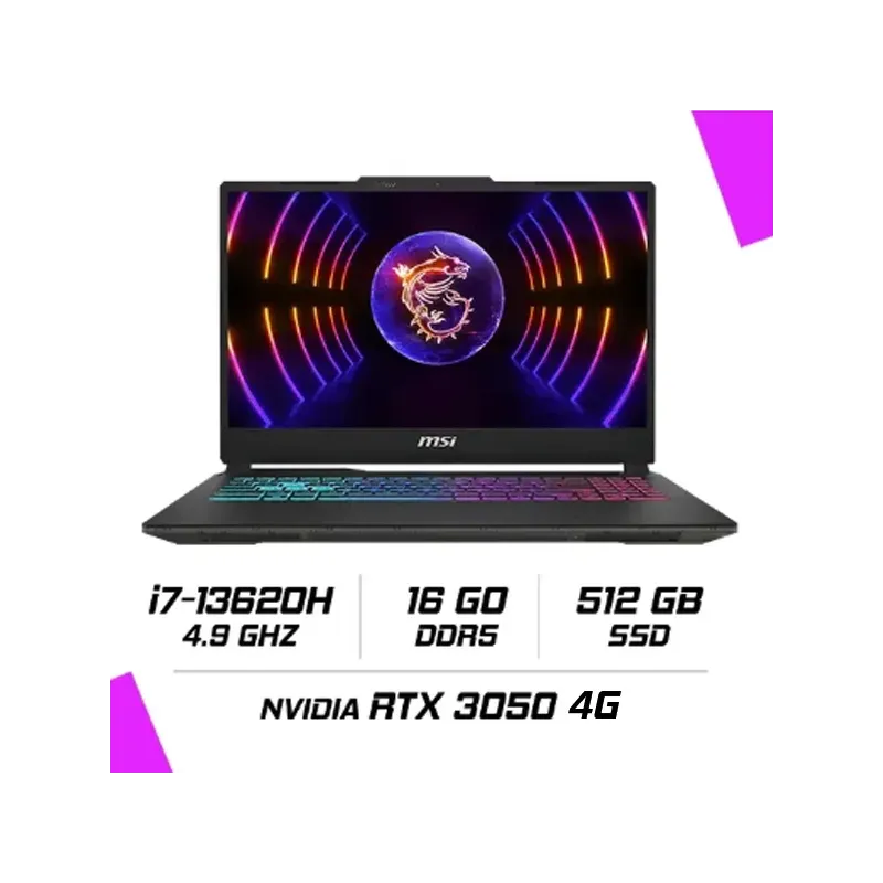 MSI CYBORG 15 A13UC-2228MA Intel i7-13620H/16GB DDR5/512GB SSD/RTX 3050 4GB/15.6" 144Hz/Win11H MSI CYBORG 15 A13UC-2228MA Intel i7-13620H/16GB DDR5/512GB SSD/RTX 3050 4GB/15.6" 144Hz/Win11H