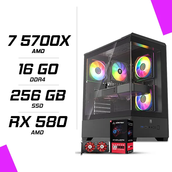 PC Gamer AMD Ryzen 7 5700X RX 580 8GB
