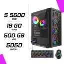 PC Gamer AMD Ryzen 5 5600 RTX 5050 8G + ESG M2 Flash + NOVA CP68