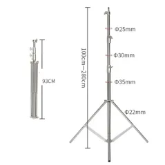 QIHE J288S TRÉPIED DE LUMIÈRE 2.8m