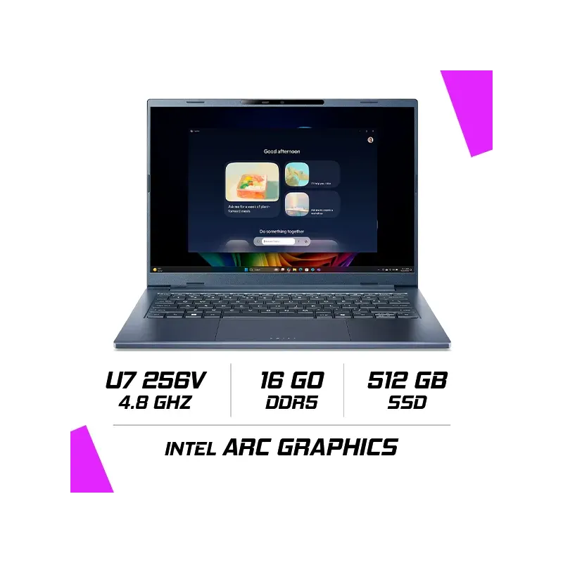 ACER SWIFT GO 14 AI Intel Core 7 258V/16Go DDR5/512GB SSD/14" 60Hz/Win11 ACER SWIFT GO 14 AI Intel Core 7 258V/16Go DDR5/512GB SSD/14" 60Hz/Win11
