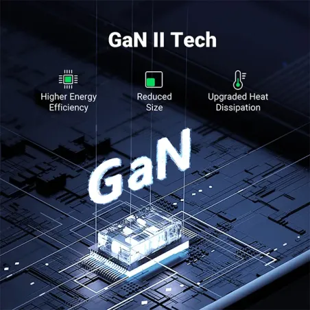 UGREEN CHARGEUR 65W 2C1A GaN Gris (10335)