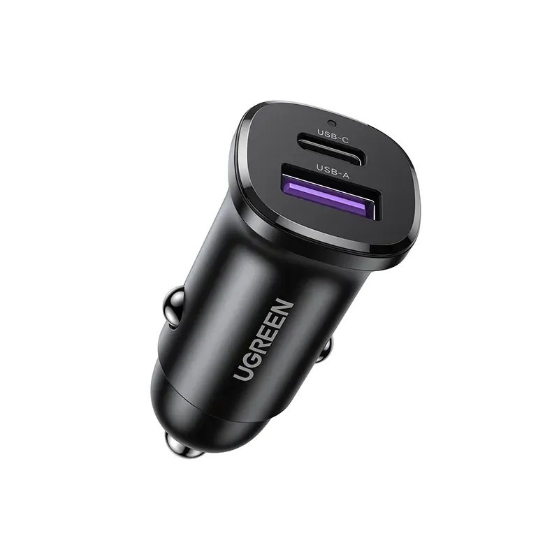 UGREEN CHARGEUR 30W AUTO 2 Ports PD (25845) UGREEN CHARGEUR 30W AUTO 2 Ports PD (25845)