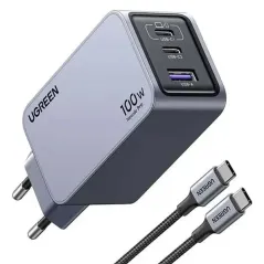 UGREEN 100W 2C1A GaN CHARGEUR RAPIDE +1.5M Cable USB-C (25874)